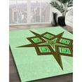 thumbnail image 2 of Ahgly Company Indoor Square Patterned Green Snake Green Area Rugs, 3' Square, 2 of 6