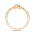 thumbnail image 2 of ANGARA Natural Split Shank Diamond Heart Engagement Ring in 14K Rose Gold for Women (Size-3.8mm| Color-H| Clarity-SI2) | April Birthstone, Anniversary, Jewelry Gift for Women | Natural Diamond Ring, 2 of 8