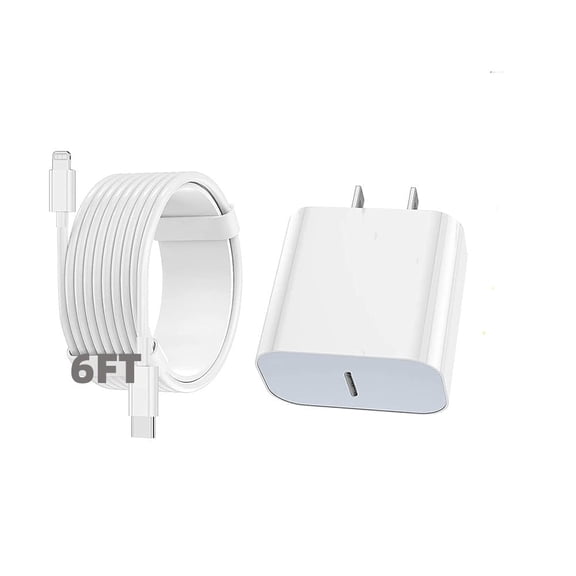 iPhone 14 13 12 11 Fast Charger [Apple MFi Certified] 20W PD Type C Power Wall Charger with 6FT Charging Cable Compatible iPhone 14/14 Max/14 Pro/13/13 Pro Max/12/12 Pro/12 Pro Max/11/11 Pro iPad