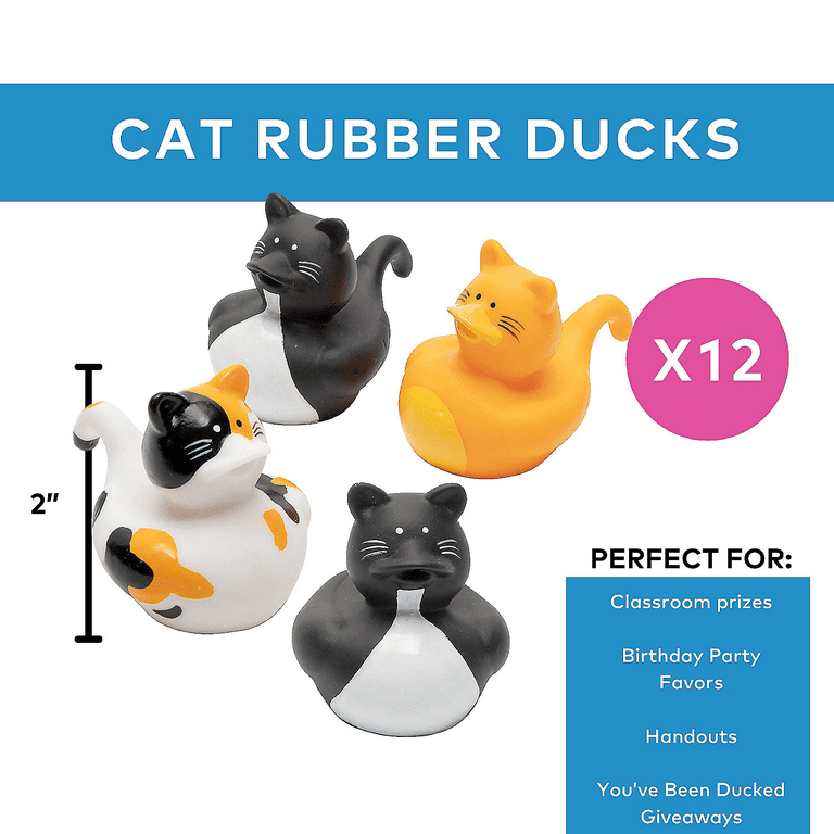 Cat Rubber Duckies Party Favors 12 Pieces