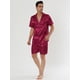 thumbnail image 2 of Conjuntos de pijama de satén Lars Amadeus para hombre rojo M, 2 of 4