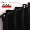 thumbnail image 6 of HEIRLOOM COMFORT Black Solid Panel Curtains, 84 Inches Long, Set of 2, 100% Cotton, Light Filtering for Privacy, Modern Farmhouse Décor, Great for Bedroom, Living Room, 54" W x 84" L, 6 of 6