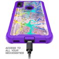 thumbnail image 4 of Alcatel 3V 2019 Case, KAESAR Hybrid Bling Glitter Sparkle Purple Marble Graphic Fashion Cute Colorful Silicone Skin Cover Armor Case for Alcatel 3V 2019, 4 of 5
