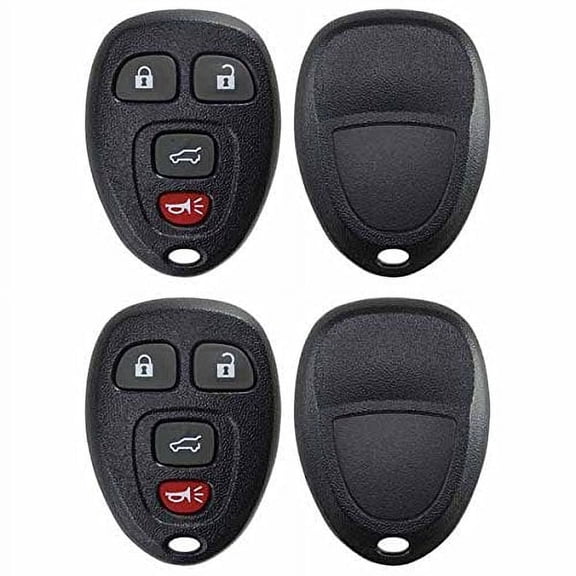 2 PACK KeylessOption Just the Case Keyless Entry Remote Key Fob Shell for OUC60270, OUC60221 for 2007-2014 Cadillac Buick GMC Chevy Saturn Vehicles