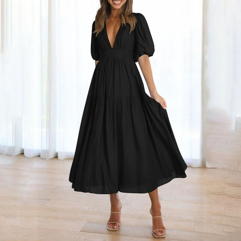 knee length dresses for ladies Patagonia Women's Garden Island Tiered Dress, Small, Green main image 0