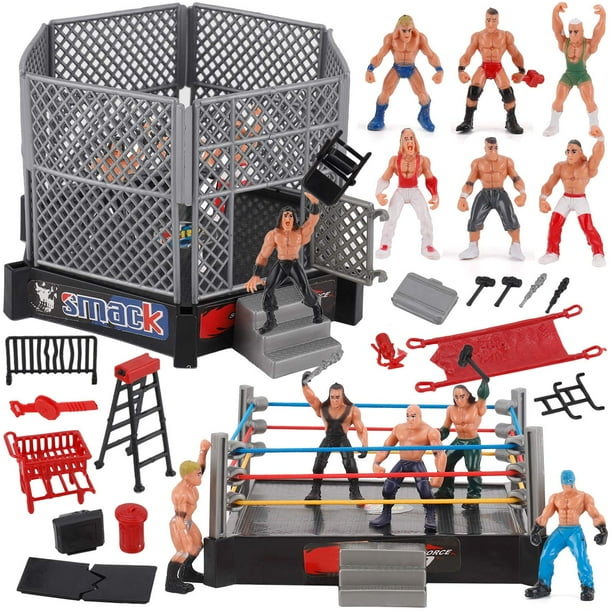 Set de lucha libre Liberty Imports Ultimate con 12 luchadores