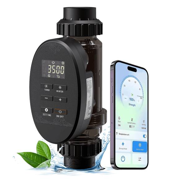 Salt Chlorine Generator with Smart App Control, Saltwater Pool System, Chlorinator for Inground Pool, Salt Cell for Pool, Up to 2,5000 Gallon Pool