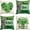 Green, variant on Happy ST Patricks Day Peace Love Lucky Throw Pillow Covers, 16 x 16 Inch Clover Stripes Decoration for Sofa Couch Set of 4