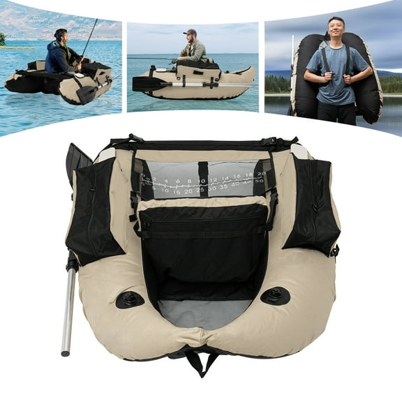Fishing Float, Oxford Cloth, 286.6 lbs Load Capacity, U-Shaped for Stability, Adjustable Backrest, Storage Pockets, Inflatable Seat for Comfort, Easy to Transport