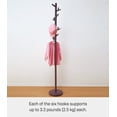 thumbnail image 6 of Yamazaki Home  Coat Rack, Steel, Holds 26.4 lbs - L 11.02 x W 11.02 x H  69.29 inches Brown, 6 of 7