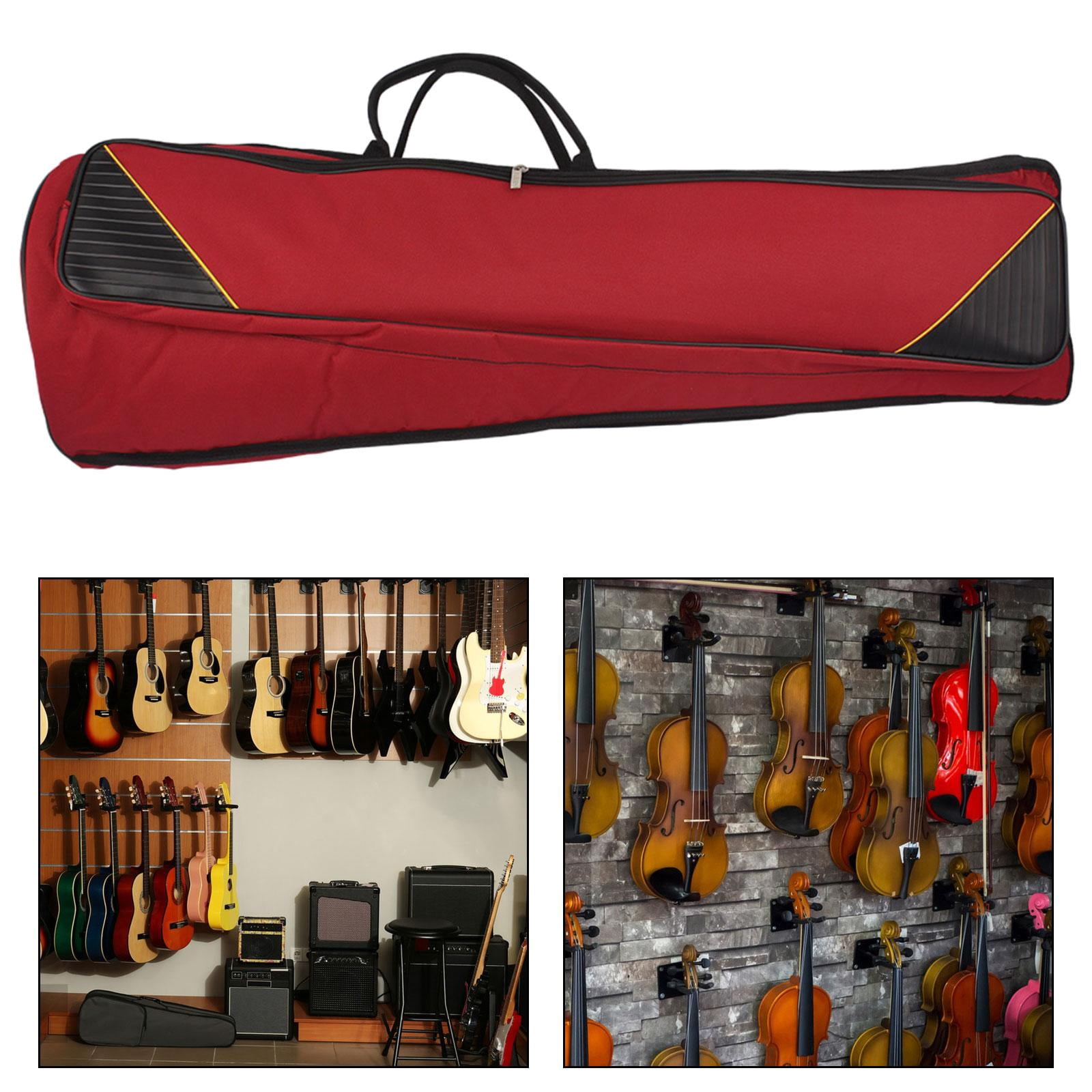 LeeQinersw Oxford Cloth Tenor Trombone Bag with Adjustable Shoulder Strap Trombone Carrying Red