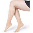 thumbnail image 2 of CAILDANL Silky Toes Sheer Knee High Stockings for Women, 6 Pairs Nylon Trouser Socks, 2 of 7
