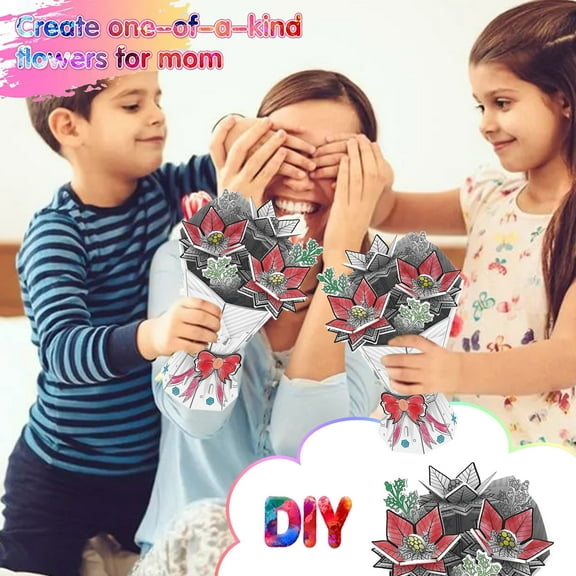 BJBSJSZ Crafts for Girls Ages 4-12 Gift Make Your Own Flower Bouquet, Easter Gifts Vase Art and Craft for Kids- DIY Activity for Boys & Girls Age 6 7 8 9 10 11 12 Year Old