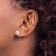 thumbnail image 4 of Chisel Stainless Steel Polished 7mm Round CZ Stud Post Earrings - 8mm, 4 of 7