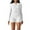 DT-White, variant on DailyTrove Women's Zip-Up Long Sleeve Bodycon Romper - Slim Fit, Solid Color, Spring & Casual Street Wear,Light Blue