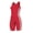 Red, variant on adidas Women's 3 Stripe Wrestling Singlet, Girls Youth Medium, Royal/White