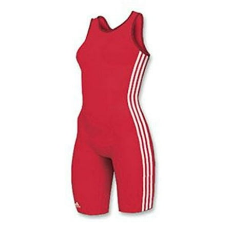 UPC: 0818423016634 | adidas Women s 3 Stripe Wrestling Singlet  X-Large  Red/White
