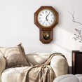 thumbnail image 4 of Reloj de pared con forma de péndulo KANEODOT, imitación madera, 45,72 cm x 28,58 cm, 4 of 8