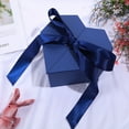 thumbnail image 3 of Heart Shape Gift Box with Lid and Ribbon Bow Solid Color Double Door Packaging Box for Christmas, Birthdays, Mother's Day, Bridal Showers, Weddings, Baby Showers, Valentines Day & Graduations (Blue), 3 of 5