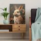 thumbnail image 5 of Qisvanset Framed Canvas Wall Art 12x16 Inch Wildflower Meadow Cute Vintage Bunny Wall Art, 5 of 5