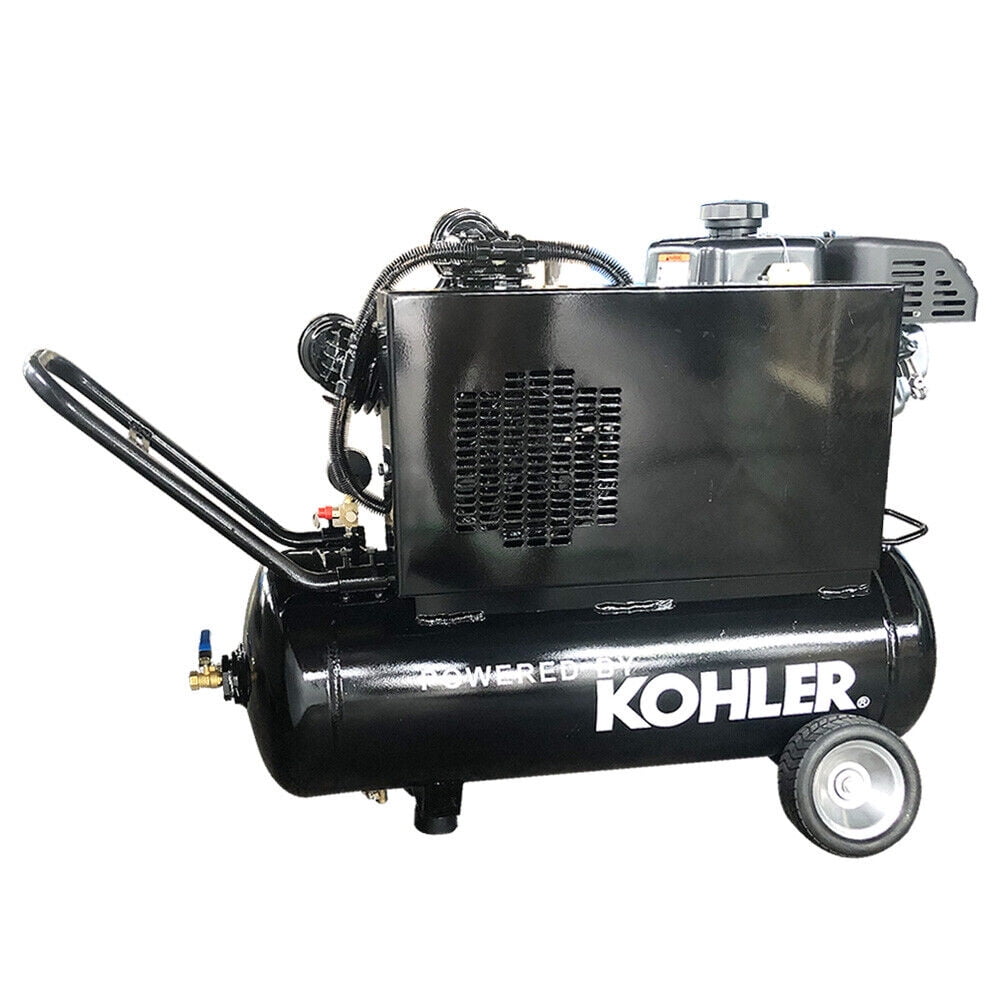 HPDAVV Air Compressor 20 Gal 6.5 HP Gas Drive 17 cfm 125 psi KOHLER