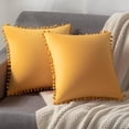 thumbnail image 5 of 16×16 Inch Decorative Throw Pillow Cover 2-Pack Soft Textured Accent Cushion for Sofa Bed Living Room Home Decor, 5 of 9