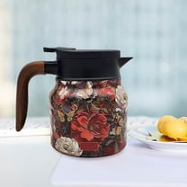 geerera 2025 New Vintage Floral Pattern Tea Thermos,Coffee Pot,Detachable Stainless Steel Thermal Carafe,For Indoor Home Office 800ml