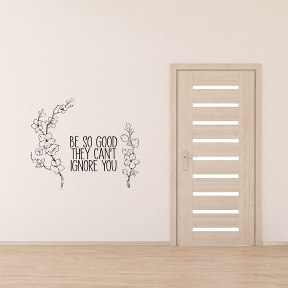 Be So Good Life Quote Cherry Blossom Japanese Flower Sakura Wall Sticker Art Decal for Girls Boys Kids Room Bedroom Nursery House Fun Home Decor Stickers Wall Art Vinyl Decoration Size (10x10 inch)