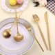 thumbnail image 4 of Juego De Cubiertos De Acero Inoxidable Lazahome Para 8 Cubiertos De Oro Mate Juego De Cubiertos De 40 Piezas Juego De Utensilios De Cocina Que Incluye Juego De Cucharas Y Tenedores Acabado Pulido Sati, 4 of 5