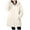 01 White, variant on Fewfanhot Womens Jacket Thickened Winter Coat Hooded with Deep Pockets, Ladies Warm Winter Jacket