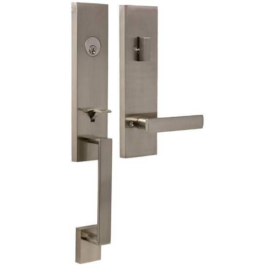 Weslock 02870-N3NSL2D Leighton Modern Square Thumb-Press Single Cylinder Keyed Entry Door