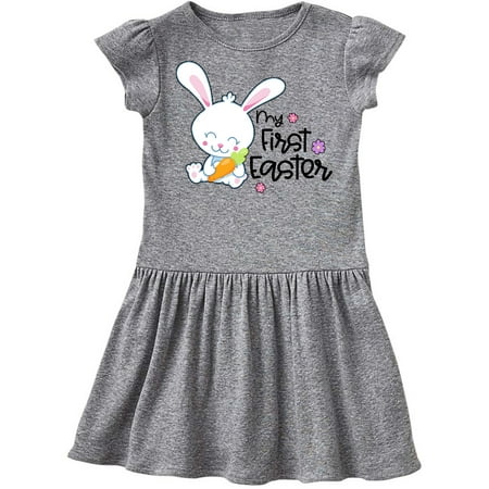 

Inktastic My 1st Easter with Cute Bunny and Carrot Gift Toddler Girl Dress