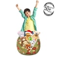 thumbnail image 3 of Mushroom Storage Toy Bag Chair, Repetitive Autumn Forest Elements Abstract Graphic Various Fungus Pattern, Stuffed Animal Organizer Washable Bag, Small Size, Multicolor, by Ambesonne, 3 of 3