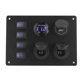 thumbnail image 5 of Panel de interruptor basculante de 4 entradas a prueba de agua, puerto USB Dual, pantalla de voltaje, enchufe de 12V para coche, barco, RV, 5 of 14
