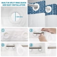 thumbnail image 5 of No Hook Shower Curtain, Abstract Polka Dot Shower Curtains for Bathroom with See Through Top Window, Geometric Dotted Stripes Vintage Blue Waterproof & Washable Bath Curtain Small Stall 36"x78", 5 of 9
