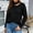 Black mock neck cutout top women a1, variant on Women's Loose Fit Knit Top Diagonal Cutout Mock Neck Long Sleeve Solid Color Sweater Fashion Casual Fall Winter Outfit, Pink L