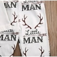 thumbnail image 4 of Kmbangi 3pcs Infant Christmas Clothes Set, White Romper Long Pants + Cap, 4 of 8