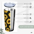 thumbnail image 3 of 20 oz Insulated Stainless Steel Tumbler Mug Cute Easter Eggs Bunny with Lid Straw and Straw Brush Drinking Cups for coffee, Car, Home, Office, Travel, Party, 3 of 6
