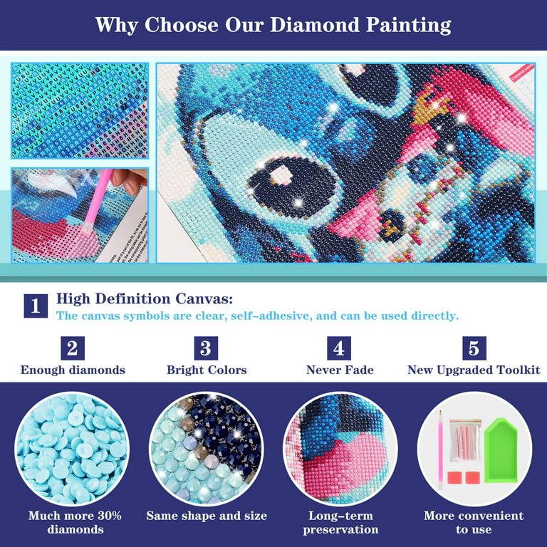 DIY Diamond Painting Kits Full Drill, 5D Diamond Art for Adults