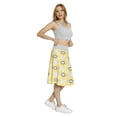 thumbnail image 4 of Women's Gardening Almond Shaped Petal A-line Printed Skirt Casual Wear, L, Yellow Black Pale Grey, by Ambesonne, 4 of 6