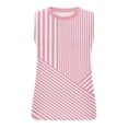thumbnail image 4 of Bosfbaoi Tank Tops for Women Striped Crochet Sleeveless Shirts Round Neck Hollow Out Casual Summer Tops, 4 of 6
