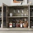 thumbnail image 2 of Wine Bar Cabinet, Liquor Wine Cabinet with Wine Rack and Glass Holder, Coffee Bar Cabinet with Storage Rack for Dining Room, Living Room, Kitchen, 2 of 8