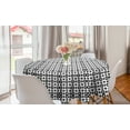 thumbnail image 1 of Mosaic Round Tablecloth, Geometric Motif in Abstract Circles and Rings Hipster Mosaic Effects Art Deco, Circle Table Cloth Cover for Dining Room Kitchen Decor, 60", Black and White, by Ambesonne, 1 of 1