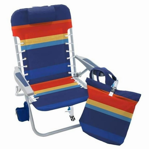 4-Position Beach Folding Chair - Assorted - Pack of 4