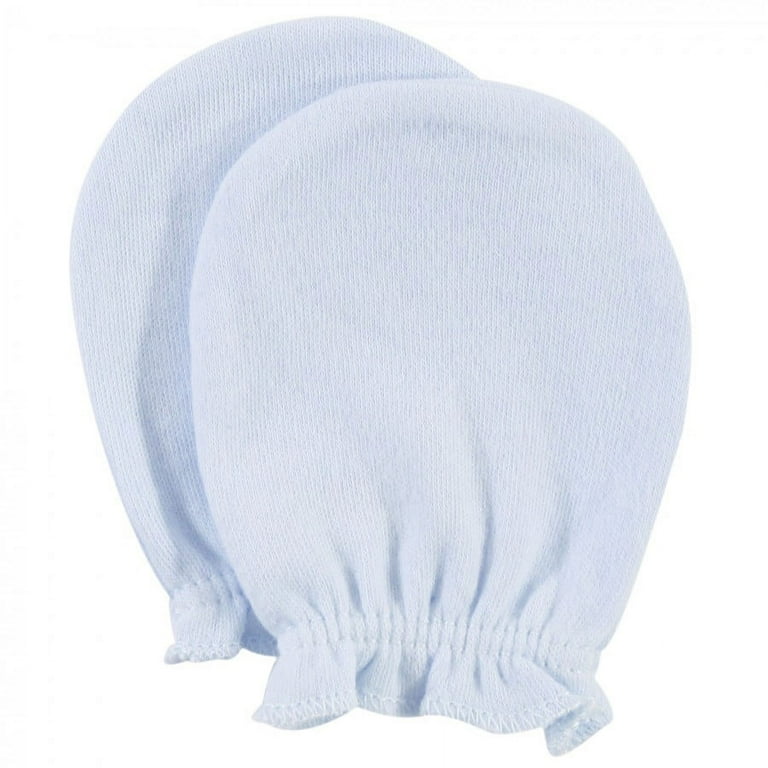 Hudson Baby Infant Boy Cotton Scratch Mittens, Royal Safari