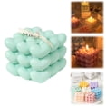 thumbnail image 2 of XJGHHSY Scented Bubble Cube Candles for Home, Scented,2 Pcs 5.4 oz Soy Wax Aromatherapy Candle, Aesthetic Room Decor Cute Danish Pastel Large Decorative Shaped Candles Gifts,Green, 2 of 8