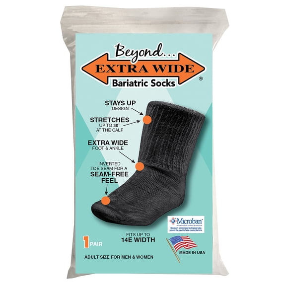 Calcetín bariátrico extra ancho para linfedema extremo de pantorrilla de 30 cm