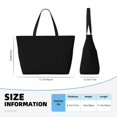 thumbnail image 4 of Daiia Black Beach Travel Bag - Water-Resistant Beach Bag, Lightweight Tote with 7 Pockets for Women and Men - Gym,Pool,Camping,Reusable Grocery Bag, 4 of 7