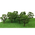 thumbnail image 4 of 10 piezas de árboles verdes, maqueta de tren, diorama de ferrocarril, paisaje de jardín, escala HO N, 4 of 9