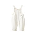 thumbnail image 3 of Jinhomg Boys Girls Soft Jumpsuit Summer Casual Solid Denim Bib Overalls Lightweight Comfy Romper Long Pants with Pockets Winter Saving White 7-8Years, 3 of 8